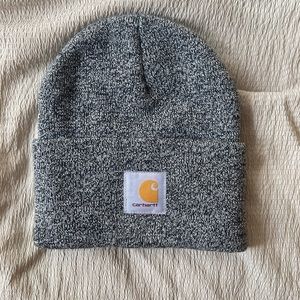 Black and Grey Carhartt Beanie Hat
